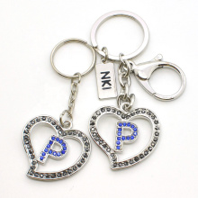 Promotion Metal Keychain Customized Design Fashion Letter Charms H M N R S P V Key Chain For Gift